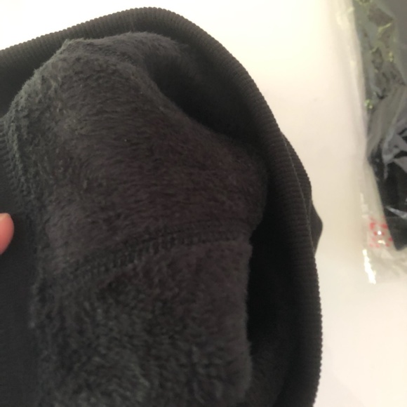 Set of 2 Fuzzy Black Leggings - Picture 3 of 6